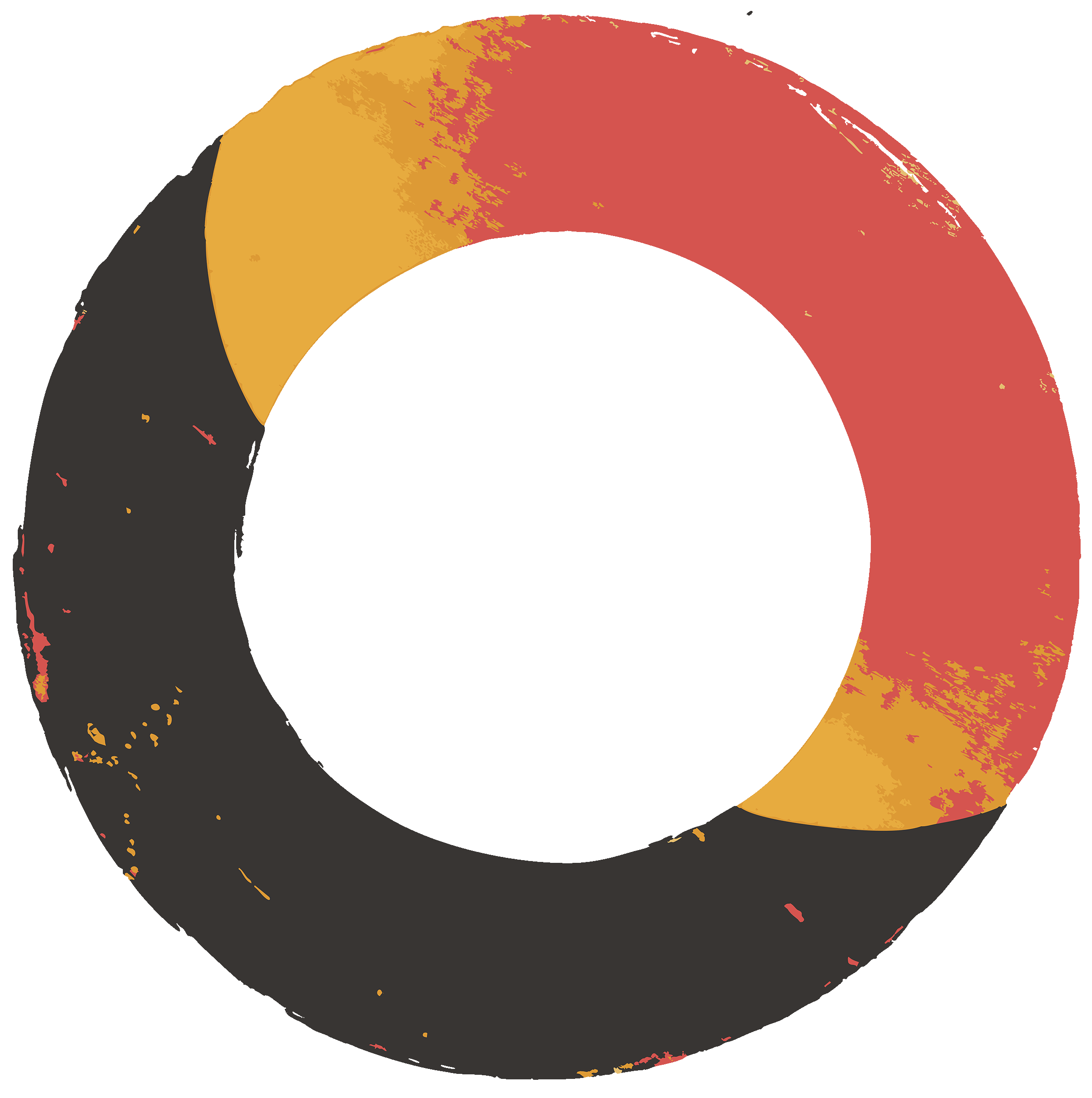 Concentric circles resolving around a single point, standing for an organisation whose content work finally holds together